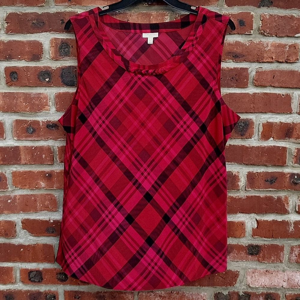 Talbots Red Plaid Tank Top